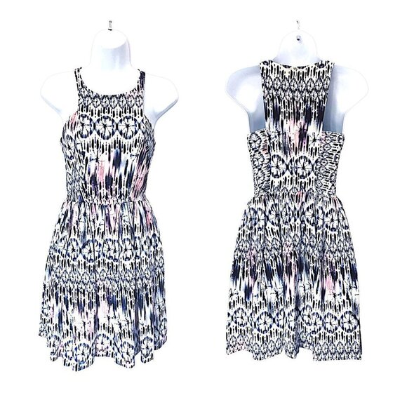 Amanda Uprichard "Elle" Sleeveless Sand Dollar printed silk Dress, Size P - Picture 13 of 13